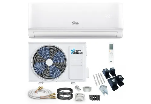 Kältebringer Split-Klimagerät 12000 BTU - Klimaanlage mit Quick Connect, Energieeffizienzklasse A++, leise im Betrieb und ideal für Räume bis 60 m², inklusive WiFi App-Steuerung und Selbstreinigungsfunktion.