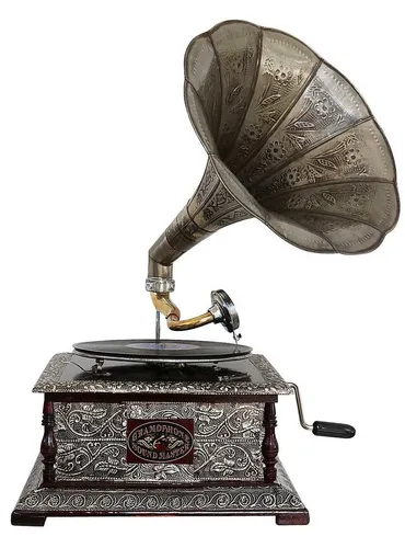 Aubaho Dekoobjekt Nostalgie Grammophon in braun von Aubaho