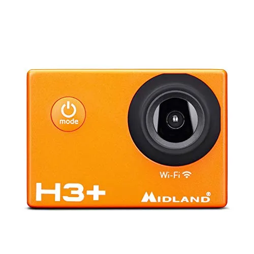 Midland H3+ Full HD Action Kamera mit WiFi - Action-Cam mit 16MP Foto und 1080p Video, ideal für Abenteuer. Inklusive wasserdichtem Gehäuse und App-Steuerung für einfache Bedienung.