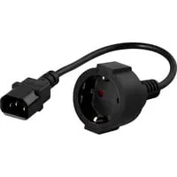 PowerWalker IEC > Schutzkontakt Converter, Adapter 20cm