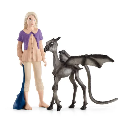 schleich 42636 Luna Thestral - Harry Potter Spielfigur mit Baby Thestral, fördert Fantasie und kreatives Spielen für Kinder ab 6 Jahren