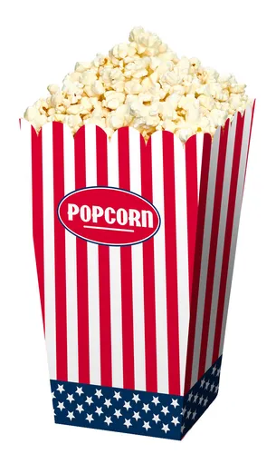 Popcorn-Tüten Boxen 16x9,5cm Kinoabend Mottoparty USA Design rot weiß blau 4