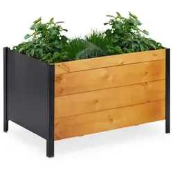 Hochbeet Kräutergarten Pflanzenkasten 140 l aus Holz - Körbe, Blumentöpfe, -kästen & Untersetzer - Ideal für den Balkon, um frische Kräuter und Pflanzen anzubauen, aus robustem Holz gefertigt.