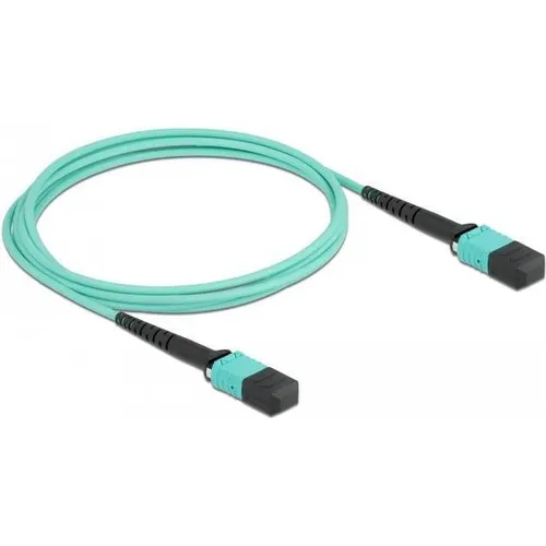 Delock LWL Kabel MPO Buchse zu MPO Buchse 12 Fasern, Polarität B, Multimode OM4, 50/125 µm, 2 m (2 m) (86957)