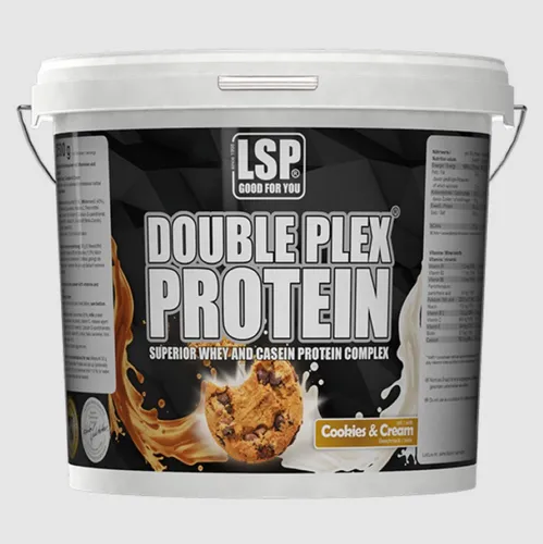 LSP DOUBLE PLEX® Whey Casein Protein 2500 g - Whey Protein und Casein in perfekter 1:1-Mischung für optimale Muskelregeneration. Ideal für Sportler und gesundheitsbewusste Personen. Höchste Qualität und schonende Verarbeitung!