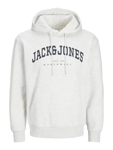 JACK & JONES Kapuzenpullover mit Logo für Herren - Bequemer, locker geschnittener Langarm-Kapuzenpullover aus 70% Baumwolle und 30% Polyester, ideal für lässige Outfits und gemütliche Tage.