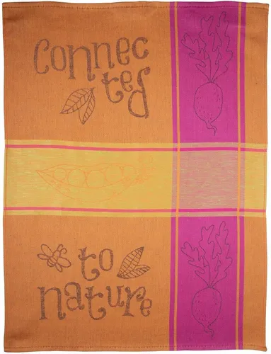 stuco Geschirrtuch Veggies, (Set, 3-tlg), Jacquardgewebe in braun von stuco