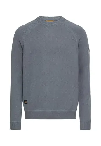 camel active Herren Strickpullover Blau – Bewegungsfreundlich und Stilvoll - Stylischer Strickpullover mit Rundhalsausschnitt und Raglanärmeln für optimale Bewegungsfreiheit. Ideal für jeden Anlass – bequem und modisch zugleich.