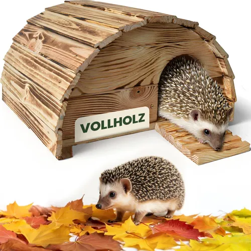 Igelhaus Igel Knut Hütte aus Holz mit Labyrintheingang von zooprinz