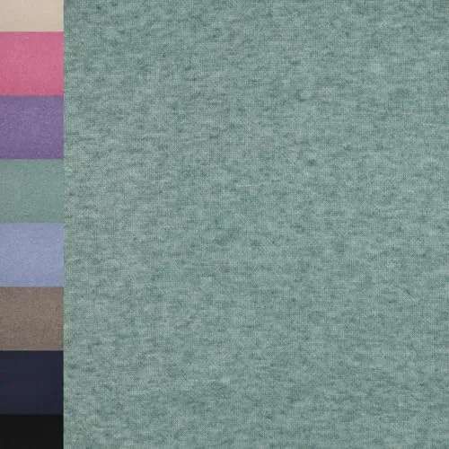 MAGAM-Stoffe Adele super weicher Strickstoff für Kleidung Meterware ab 50cm (05. Meliert grün)
