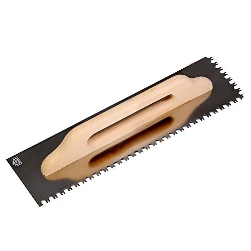 Karl Dahm Zahnkelle Ideal Medi I 500 mm - Glättekelle mit rostfreiem Blatt und 8/10 mm Zahnung für perfekte Kleberbetten. Ergonomischer Holzgriff für ermüdungsfreies Arbeiten – ideal für Profis!