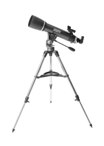 Celestron Teleskop AstroMaster 102AZ – Linsenteleskop Set mit Stativ