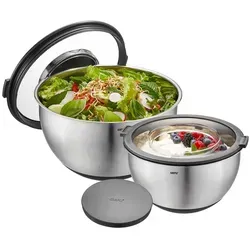 GEFU Rührschüssel MUOVO Set, 2-tlg. aus Edelstahl in grau von GEFU