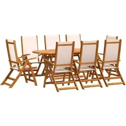 vidaXL 9-tlg. Garten-Essgruppe aus Akazienholz von vidaXL