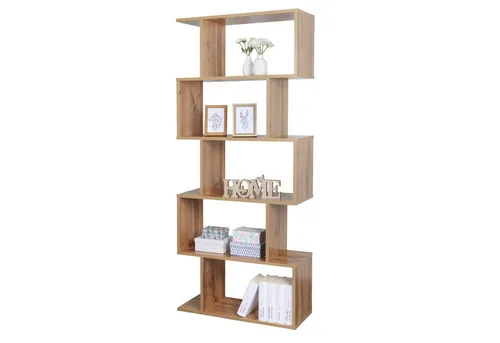 RICOO Standregal WM073-EW – Modernes Raumteiler Bücherregal von Ricoo
