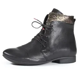 Think! Stiefelette aus Leder mit rutschhemmender Sohle - Wanderschuhe mit modischem Design und hohem Tragekomfort. Aus feinem Ziegenleder gefertigt, bietet die Stiefelette eine elegante Optik und sicheren Halt dank rutschhemmender Gummisohle.