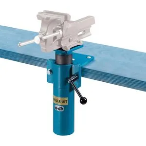 Heuer Höhenverstellgerät 104220 - Ergonomisches Lift-System für Schraubstöcke - Schraubstöcke mit 120 mm Backenbreite, stufenlos höhenverstellbar bis 200 mm. 360° drehbar für optimale Arbeitsposition und müheloses Arbeiten.