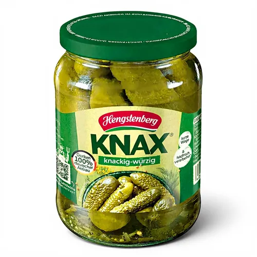 Hengstenberg Gewürzgurken Knax knackig & würzig (670 g) von Hengstenberg