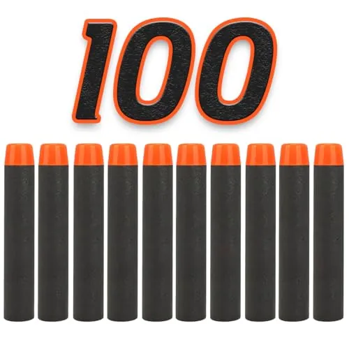 König Design Nerf Pfeile - 100 Stück Nerf Darts Nerf Munition Pfeile Dart Bullets Refill Darts Foam Pfeile für N-Strike Elite Blasters Series Hasbro Fortnite