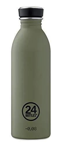 Bottles Urban Bottle Trinflasche aus lebensmittelechtem Edelstahl in der Farbe STONE Sage, 500ml 24