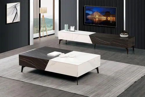 Holztisch Couchtisch Beistelltisch Sofa Design Hochglanz 130x80 - Moderner Couchtisch aus hochwertigem Holz in elegantem Weiß. Mit einer praktischen Größe von 130x80 cm ist er ideal für Ihr Wohnzimmer und benötigt keine Montage.