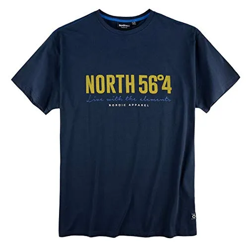 Allsize North 56°4 by T-Shirt Logoprint Navy XXL, Größe:6XL