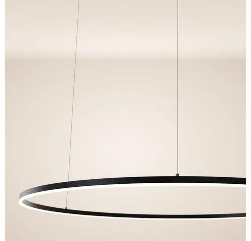 s.luce Led-Hängelampe Ring 120, Schwarz, Metall, Vielseitig einsetzbar - Moderne Pendelleuchte mit flexibler Montageoption für jeden Raum. Dimmbar und anpassbar für individuelle Lichtsteuerung, ideal für eine gemütliche Atmosphäre.