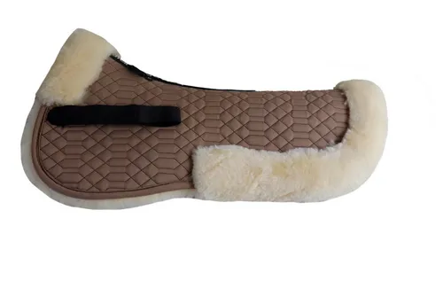 Engel Reitsport Sattelpad SAKIS2 - Lammfell & Baumwollsteppstoff, 58cm - Reiten: Hochwertiges Sattelpad aus 60% Lammfell und 40% Baumwollsteppstoff, ideal für optimalen Komfort und Schutz beim Reiten.