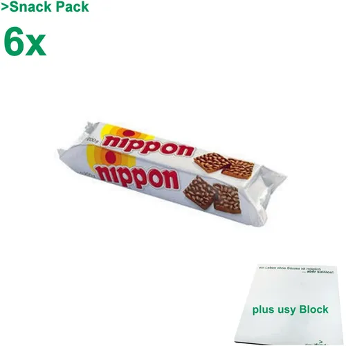 Nippon Knusperhappen, Snack Pack 6x200g Packung usy Block
