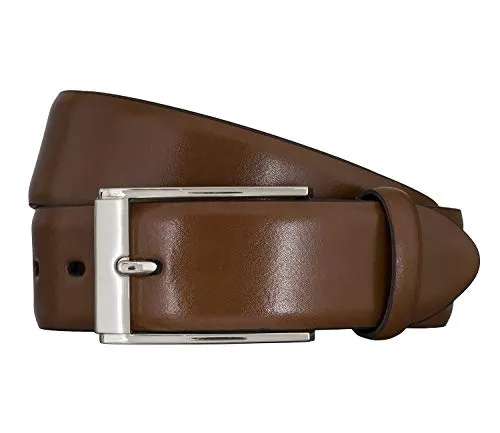 LLOYD Herren Ledergürtel 35 mm Cognac Fb.11 Gr.105 - Herren-Gürtel aus hochwertigem Leder mit stilvoller Dornschließe und fünf gestochene Löcher für individuelle Anpassung – der perfekte Begleiter für jeden Anlass.