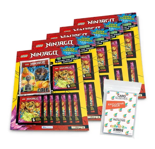 Star Wars Sammelkarte Lego Ninjago Crystalized Sammelsticker 5 Multipacks + Sleeves