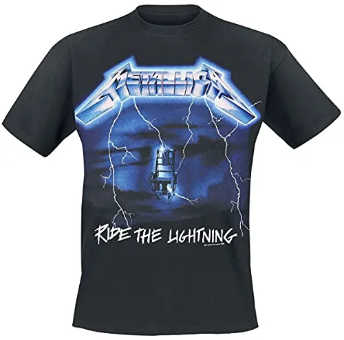 Metallica Ride The Lightning Männer T-Shirt schwarz XXL - Offiziell lizenziertes Band-Merchandise für echte Fans! Das T-Shirt bietet eine bequeme Passform und ist aus 100% Baumwolle gefertigt. Ideal für den Alltag oder Konzerte. Entdecke mehr Musik-Merch von EMP!
