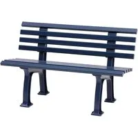 PROREGAL Gartenbank Antigua | 2-Sitzer | Blau - Gartenbänke, UV-beständig und pflegeleicht, ideal für Balkon und Terrasse. Mit 9 Mehrkammerprofilen für hohen Sitzkomfort und Stabilität, 100 % made in Germany.