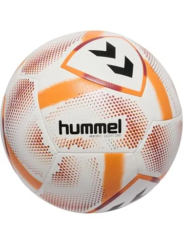 Hummel Aerofly Light 290 Football Ball 4 - Trainingsball für Fußball, leicht und ideal für präzises Training, in auffälligem Weiß/Orange