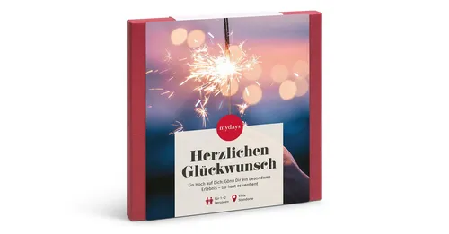 mydays Erlebnisgutschein Geschenkbox Herzlichen Glückwunsch, Herzlichen Glueckwunsch - Zeit fuer besondere Momente