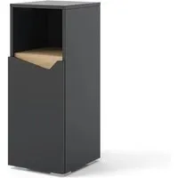 Vicco Midischrank Marelle, Anthrazit - Midischrank mit 3 Fächern und 1 Scharniertür, ideal für platzsparende Aufbewahrung in jedem Raum. Robuste Spanplatte mit Melaminharzbeschichtung für Langlebigkeit.