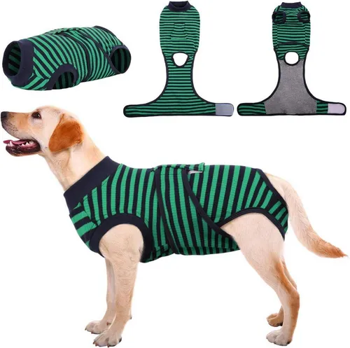 Kuoser Hundebody nach Op - Atmungsaktiv & Leckschutz Grün XL - Der Kuoser Hundebody in Grün XL bietet optimalen Leckschutz nach Operationen. Atmungsaktives Material sorgt für hohen Komfort. Ideal für Hunde aller Größen und eine bequeme Alternative zu Kegel-E-Kragen.