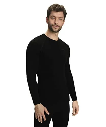 FALKE Herren Baselayer-Shirt Maximum Warm Round Neck M L/s - Funktionsunterwäsche für Winteraktivitäten: Schnelltrocknendes, eng anliegendes Shirt aus weichem Material, das warm hält und Feuchtigkeit reguliert – ideal für Sport und Outdoor.
