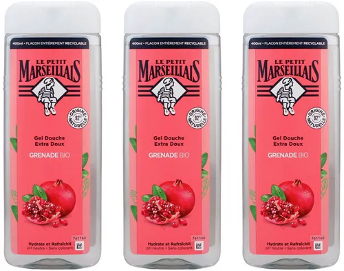 3x Le Petit Marseillais Duschgel Bio Granatapfel Pflegedusche aus Frankreich 400