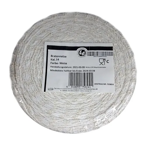 Bratennetz/ Spießbratennetz/ Rrollbratennetz/ Räuchernetz/ Kal. 14/ 50 Meter