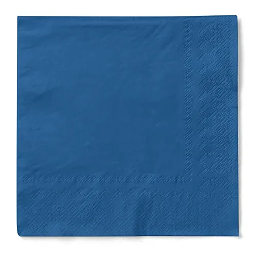 MANK Serviette in ROYALBLAU aus 3-lagigem Tissue, 40x40 cm, 1/4 Falz, 100 Stück, elegante Papierservietten für Hochzeit, Party, Gastronomie, Restaurant, Events