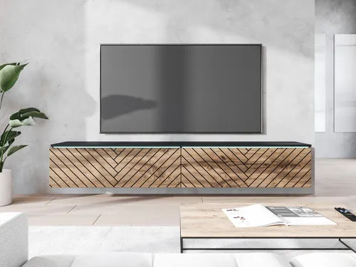 INOSIGN Lowboard Vera mit Beleuchtung, 3D Effekt, schwarz von Home Affaire