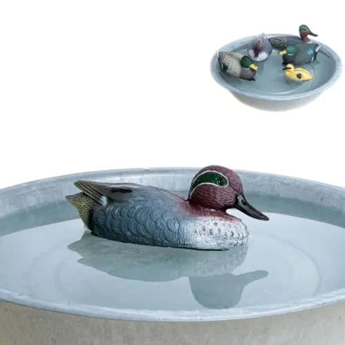 itsisa Schwimm Ente grau-braun 27x12 cm aus Polyethylen schwimmend als Teich Deko - Deko Schwimmente für Gartenteich, Schwimmtiere, Gartendeko