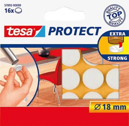 TESA Filzgleiter Weiß (Ø) 18mm 16St.