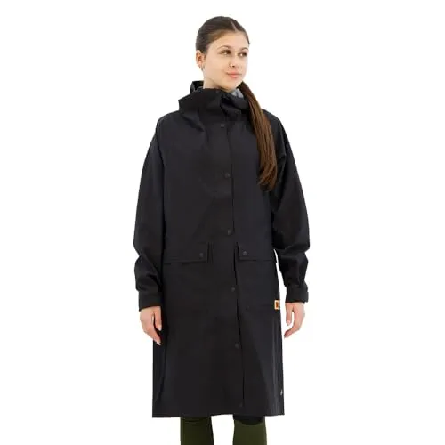 Fjällräven Vardag Rain Parka Women Black (S) - Damen Jacke aus recyceltem Polyester, wasserdicht und atmungsaktiv. Ideal für Outdooraktivitäten an Regentagen mit verstellbarer Kapuze und Belüftungsöffnungen.