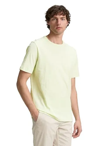 Tom Tailor Herren T-Shirt aus Baumwolle mit Logo-Print