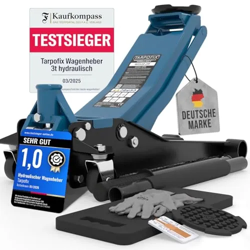 Tarpofix® Hydraulischer Wagenheber 3t | Premium Rangierwagenheber für SUV & Tiefergelegte Autos
