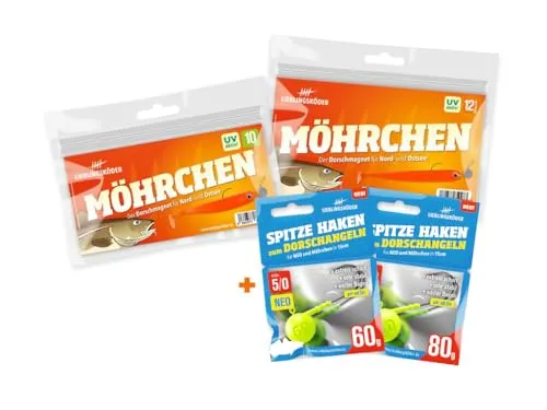 Lieblingsköder Kutter Komplettset - S - Hochsee-Set - Kunstköder Set für Dorschangeln in der Ostsee, mit hochfrequenter Schwanzaktion und scharfen Haken für einen effektiven Fang.