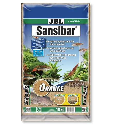 JBL Sansibar ORANGE - 10 kg - Dekorativer Bodengrund für Aquarien und Aqua-Terrarien, sorgt für eine ansprechende Optik und natürliche Umgebung.