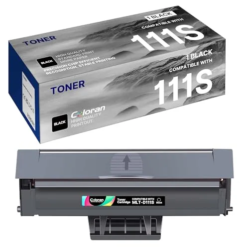 Coloran MLT-D111S Schwarz D111S für Samsung Xpress M2070W Toner für Samsung MLT-D111S Kompatibel für Xpress M2026w Toner M2070 M2020 M2026 M2070FW M2022W M2022 Druckers (1 Schwarz)